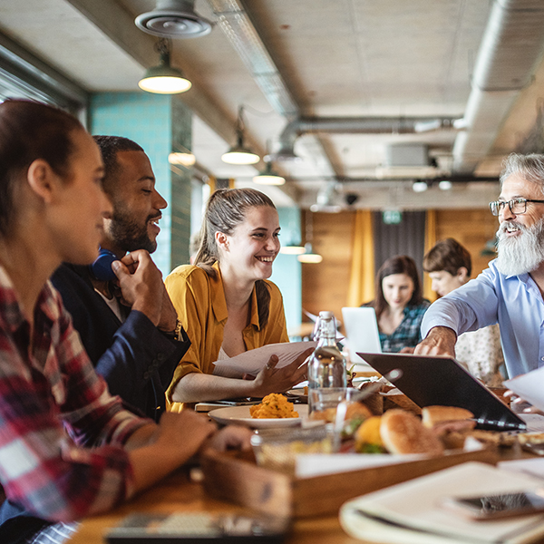 Group of colleagues having a meeting