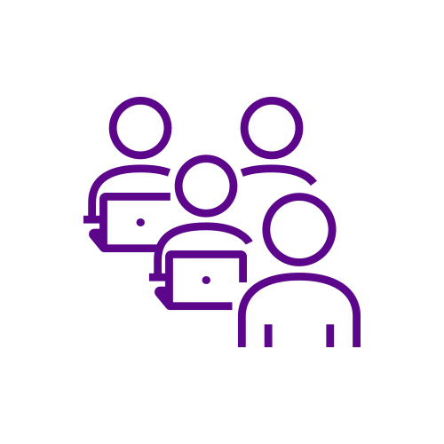 Pictogram of people siting round a table