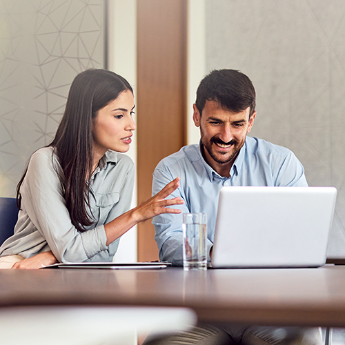 Two colleagues working