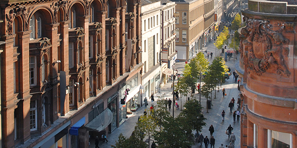 Birdseye view of Buchanan Street