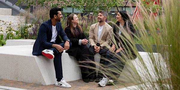Garden area on the Barclays campus in Glasgow