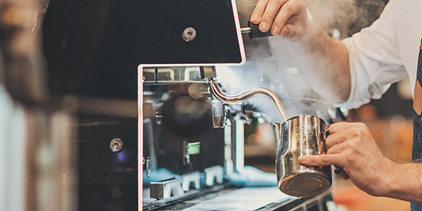 Man making coffee