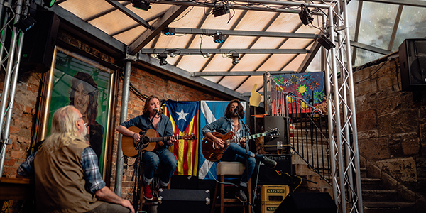 Band playing at the Clutha