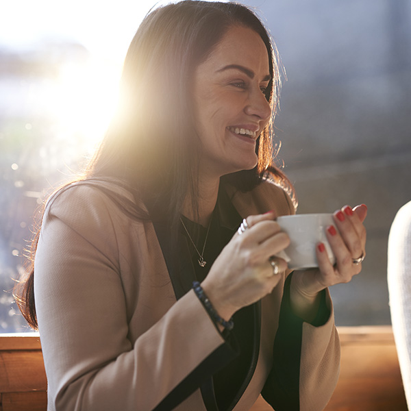 Woman having a coffee