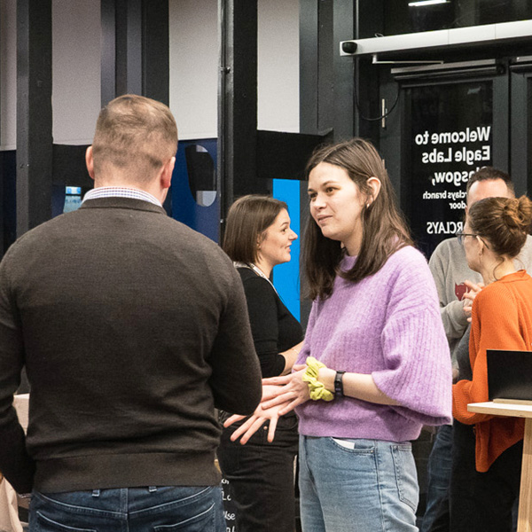 People speaking at a techscaler event