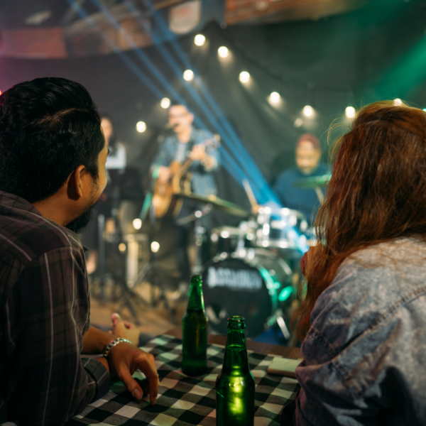 People watching live music