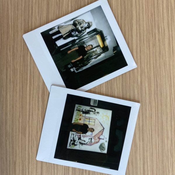 Polaroids of Banksy exhibit 