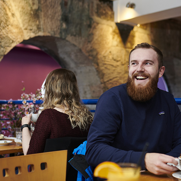 Man having lunch