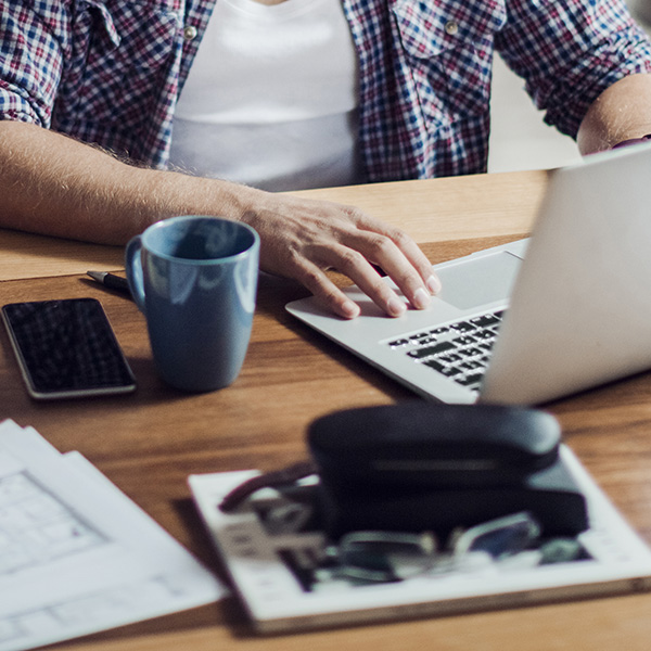 Man working from home