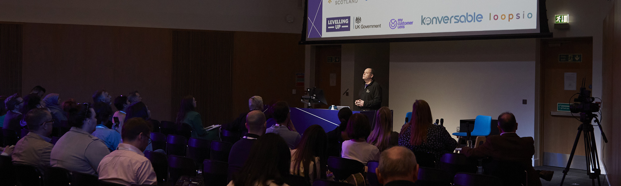 Alisdair Gunn, Project Director for GCID presenting at Glasgow Tech Fest 2023