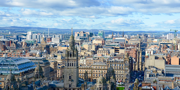 View of George Square and the City Centre from the Livingstone Tower