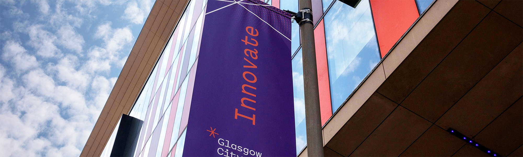Innovate lamppost banner