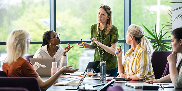 Women entrepreneurs having a meeting