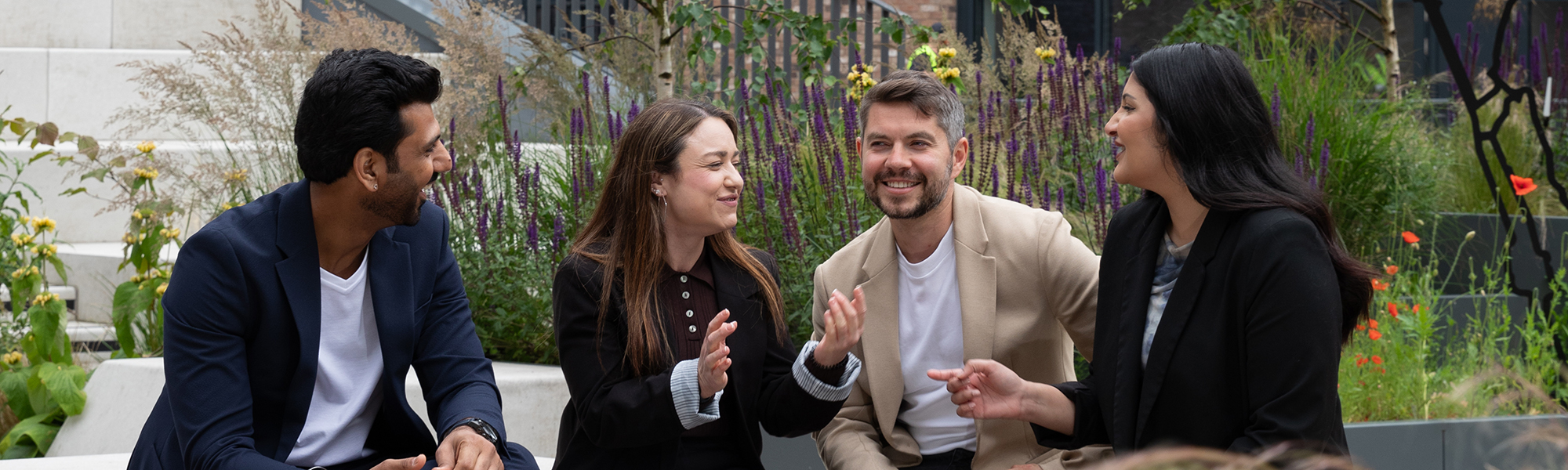Colleagues sitting chatting